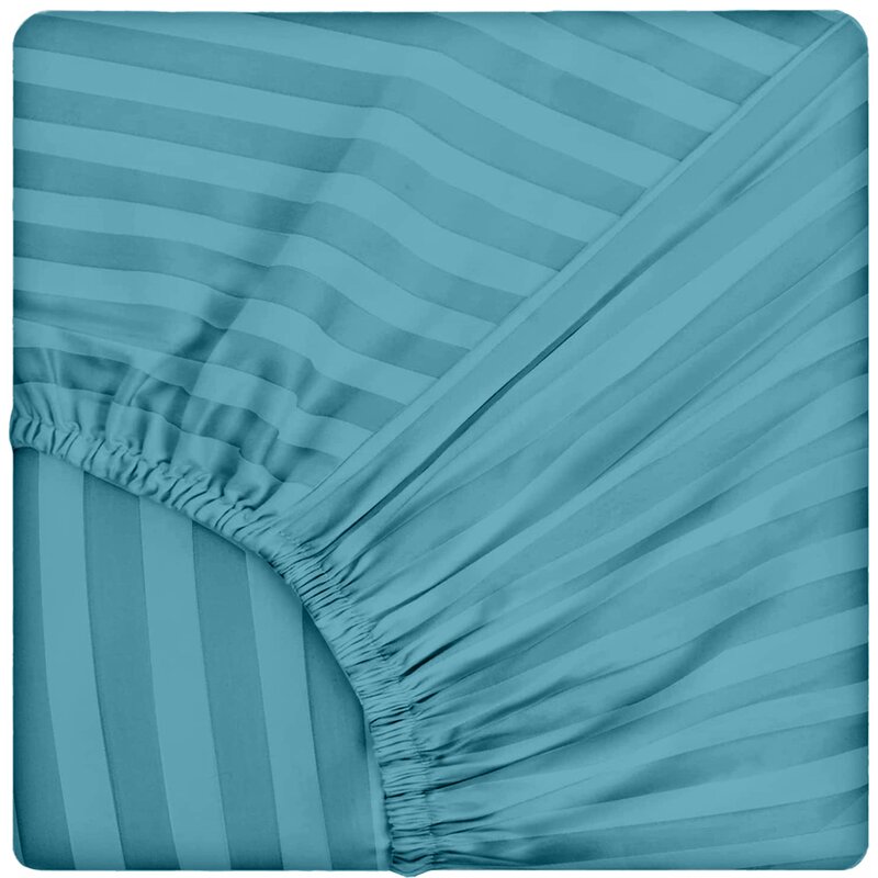 Cearsaf de pat cu elastic din damasc, densitate 130 g/mp 160 x 200 cm,
